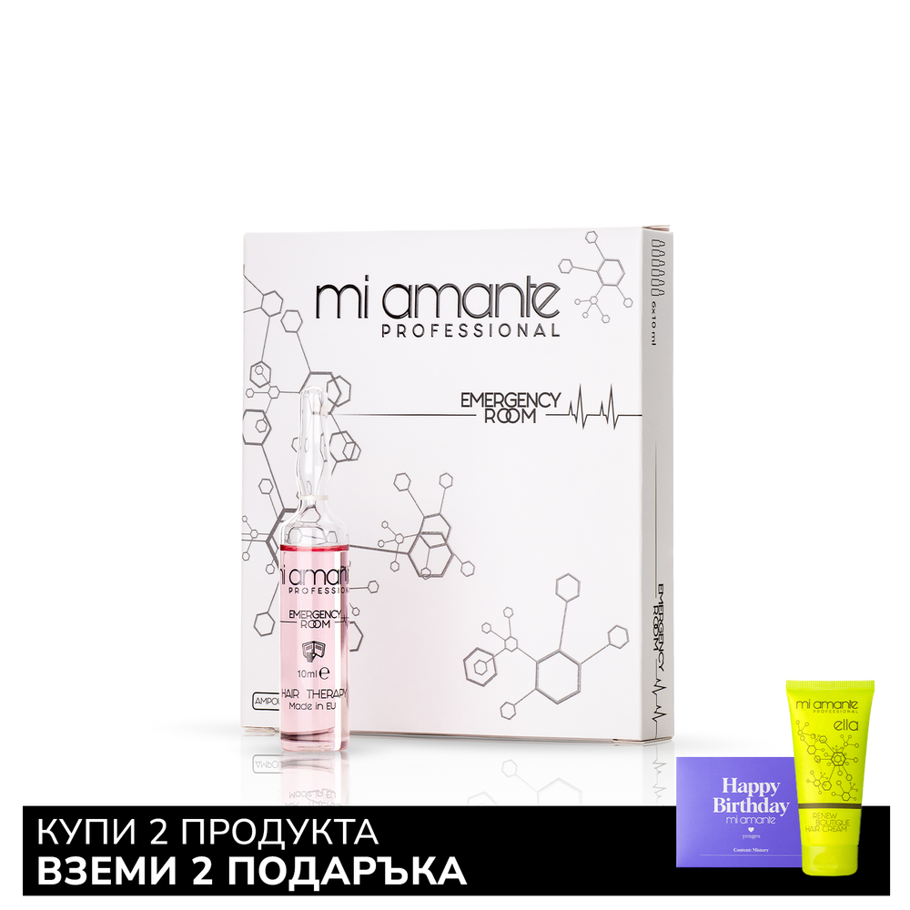 Възстановяващи ампули за третирана коса Mi Amante Emergency Room Ampoules 6x10 ml.