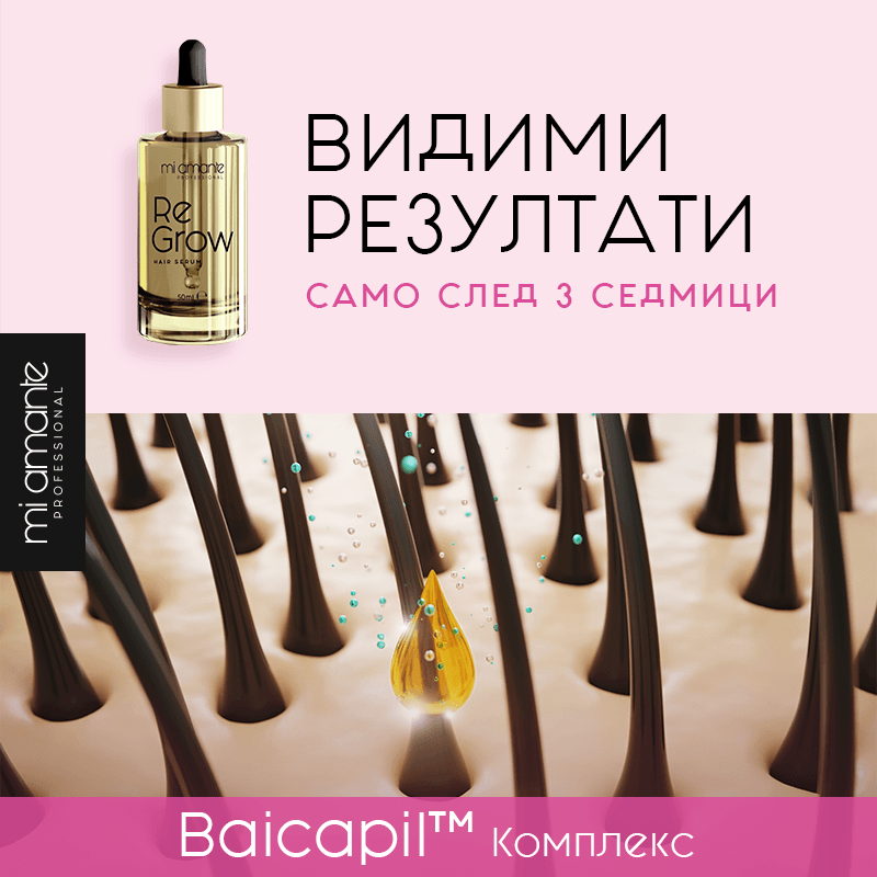 2 X Серум за растеж на косата Mi Amante ReGrow - Mi Amante Professional