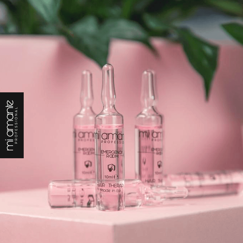 Възстановяващи ампули за третирана коса Mi Amante Emergency Room Ampoules 6x10 ml. - Mi Amante Professional